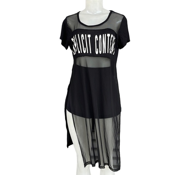 Myth Sheer Black Top Size XL - Picture 1 of 11